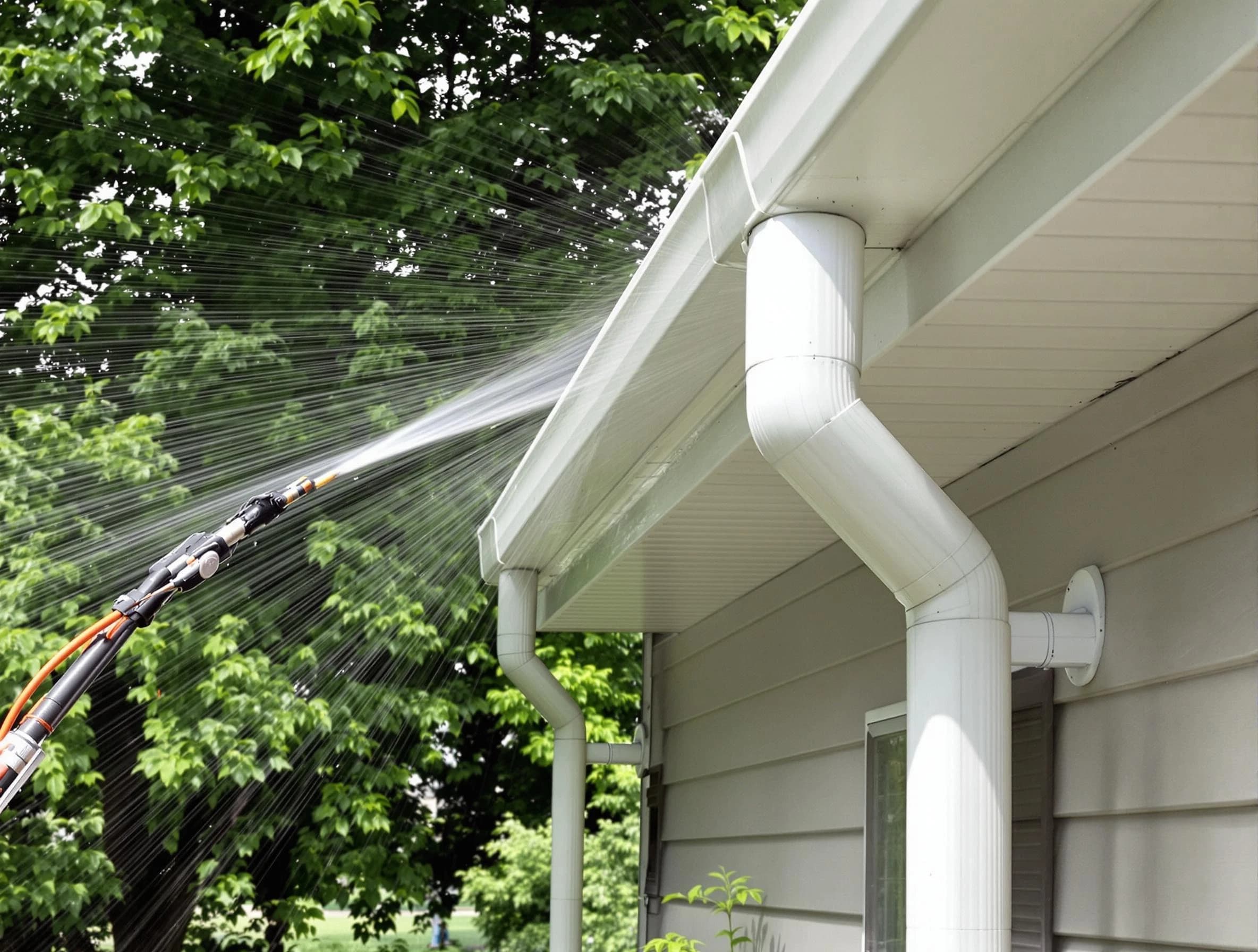 Cleared gutters by Macedonia Roofing Company for a clean drainage system in Macedonia, OH